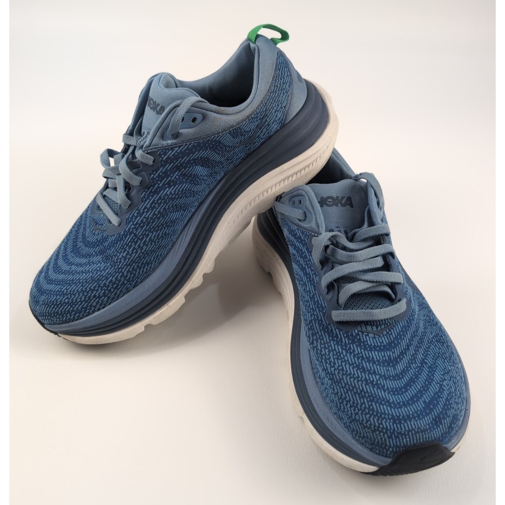 Hoka Gaviota 5 Mens 9 EE Wide Road Running Shoes Blue Stability Sneakers EUC